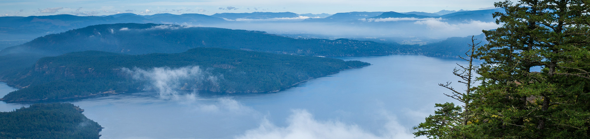 View of the Gulf Islands from Saltspring Island's Mount Maxwell Provincial Park